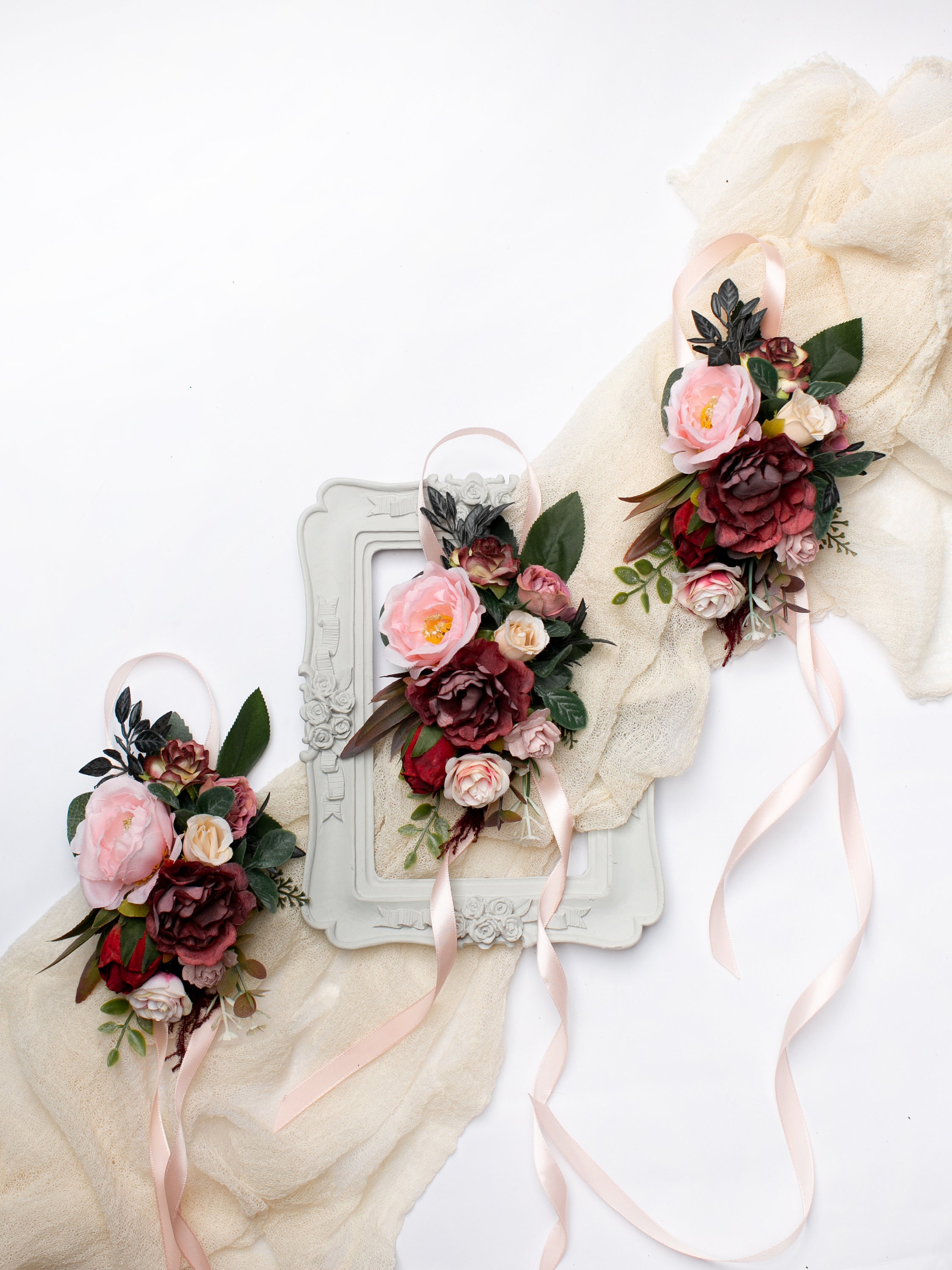 Lila Handgelenk-Corsage Für Hochzeit – Künstliche Blumen, Für Brautjungfer, Mutter, Abschlussball