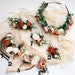 burnt orange headpiece
