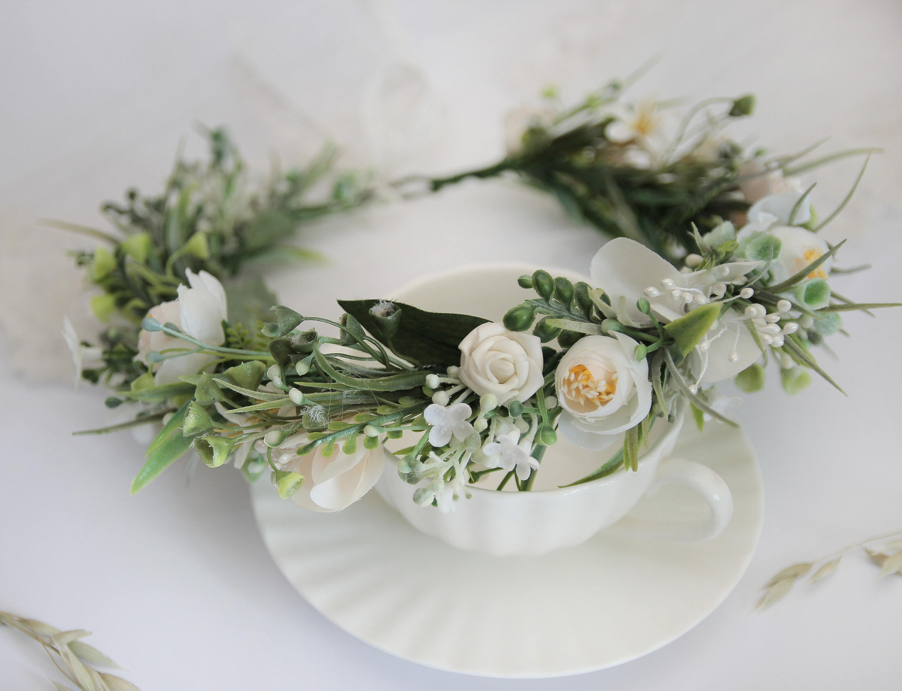 wedding floral head wreaths