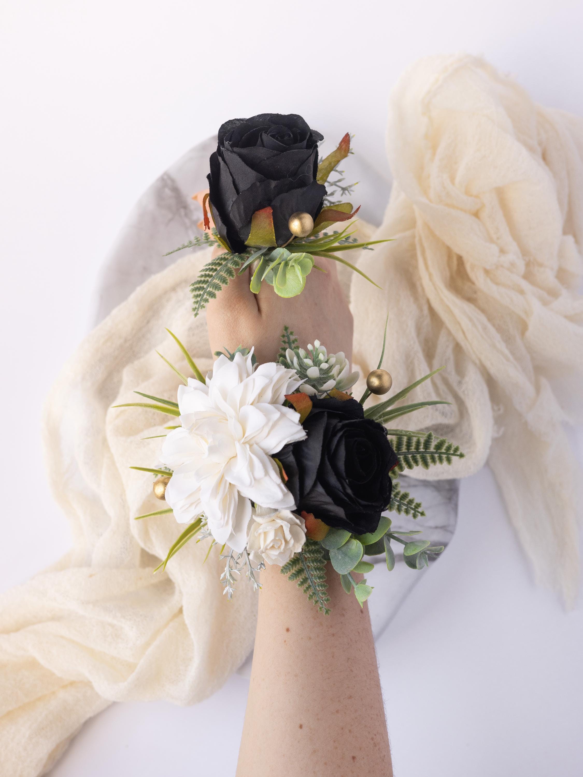 Pearl Wrist Corsage Black - Etsy Pearl Wrist Corsage Black - Etsy