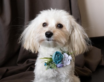 Cão de honra Coleira para florista com corpete de flores artificiais Acessórios para casamento de gatos Decoração com coleira anexável Sessão de fotos para cachorros de noivado