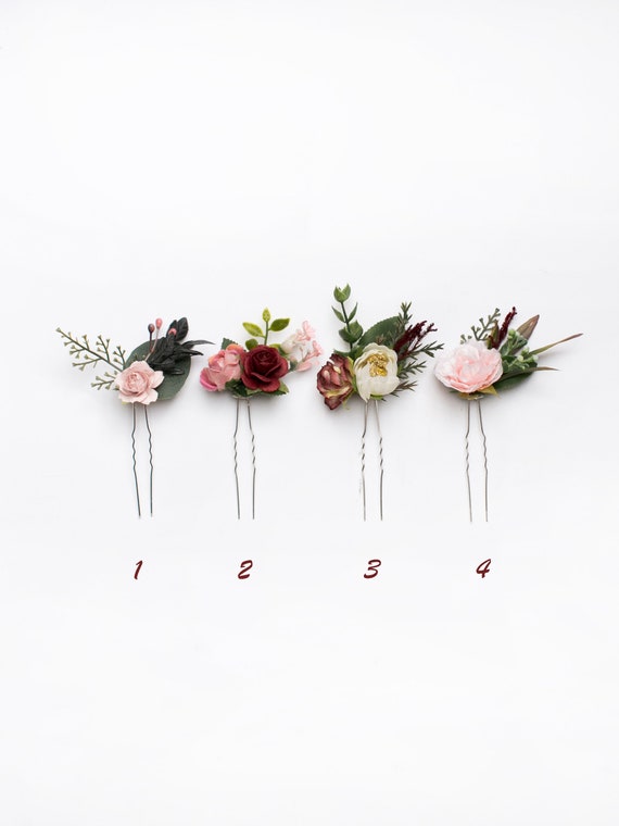 Fiore Rosa Capelli Sposa Clip Forcina Spilla Matrimonio Damigella