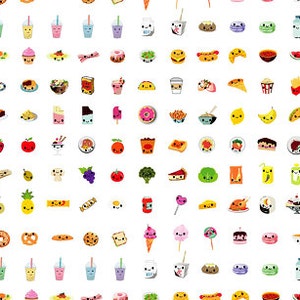 May include: A colorful grid of 100 different food and drink icons. Each icon is a cartoon-style illustration of a different food or drink item, such as a donut, a slice of pizza, a cup of coffee, a banana, a strawberry, a cupcake, a hamburger, a hot dog, a taco, a burrito, a bowl of soup, a plate of pasta, a glass of milk, a bottle of water, a glass of juice, a piece of cake, a cookie, a candy bar, a bag of chips, a bowl of ice cream, a popsicle, a lollipop, a piece of fruit, a vegetable, a piece of bread, a piece of cheese, a piece of meat, a piece of fish, a piece of poultry, a piece of seafood, a piece of candy, a piece of chocolate, a piece of dessert, a piece of breakfast food, a piece of lunch food, a piece of dinner food, a piece of snack food, a piece of beverage, a piece of kitchen utensil, a piece of kitchen appliance, a piece of kitchen equipment, a piece of kitchen furniture, a piece of kitchen decor, a piece of kitchen storage, a piece of kitchen cleaning supplies, a piece of kitchen gardening supplies, a piece of kitchen pet supplies, a piece of kitchen baby supplies, a piece of kitchen office supplies, a piece of kitchen art supplies, a piece of kitchen craft supplies, a piece of kitchen hobby supplies, a piece of kitchen sports supplies, a piece of kitchen music supplies, a piece of kitchen travel supplies, a piece of kitchen fashion supplies, a piece of kitchen beauty supplies, a piece of kitchen health supplies, a piece of kitchen home supplies, a piece of kitchen garden supplies, a piece of kitchen pet supplies, a piece of kitchen baby supplies, a piece of kitchen office supplies, a piece of kitchen art supplies, a piece of kitchen craft supplies, a piece of kitchen hobby supplies, a piece of kitchen sports supplies, a piece of kitchen music supplies, a piece of kitchen travel supplies, a piece of kitchen fashion supplies, a piece of kitchen beauty supplies, a piece of kitchen health supplies, a piece of kitchen home supplies.