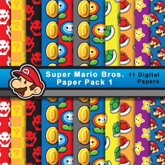 Papel De Super Mario Bros pack 1 Fandom Etsy