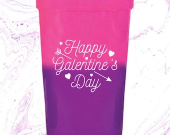Color Changing Happy Galentine's Day Cups | Valentine’s Day Favors | Happy Galentine’s Day Cups | Galentine’s Day Favors | Be my Galentine