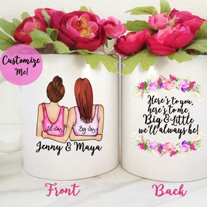 Big Little Sorority Gift Big Lil Sorority Mug Sorority Reveal Sorority Gift Little Sis gift Gift for Big Sorority Sister Gift image 2