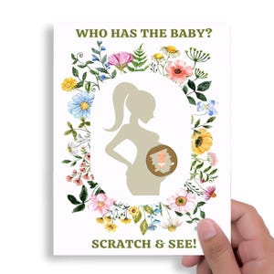 Baby Shower Scratch Off Game Tickets: Garden Theme