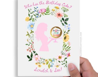 Birthday Scratch Off Game Tickets: Garden Theme