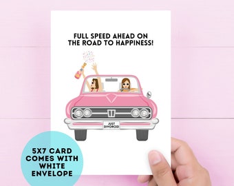 Funny Divorced Friend Card: Congrats on Divorce (5x7 with Envelope)