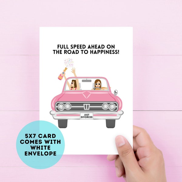 Funny Divorced Card | Congrats Divorced | Break Up Card | Card for Divorced Friend | Just Divorced | Congratulations on Divorce | Single