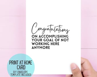 Printable Coworker Goodbye Card | Leaving Coworker | Colleague Going Away | Retirement Gift | Farewell Coworker | Boss Leaving | Co-worker