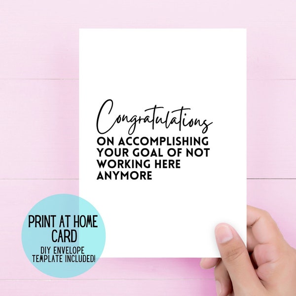 Printable Coworker Goodbye Card | Leaving Coworker | Colleague Going Away | Retirement Gift | Farewell Coworker | Boss Leaving | Co-worker