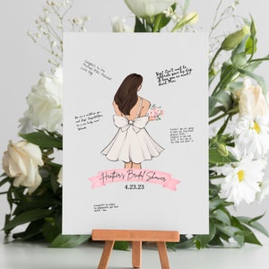 Personalized Bridal Shower Sign | Bridal Shower Welcome Sign | Bridal Shower Guestbook Alternative