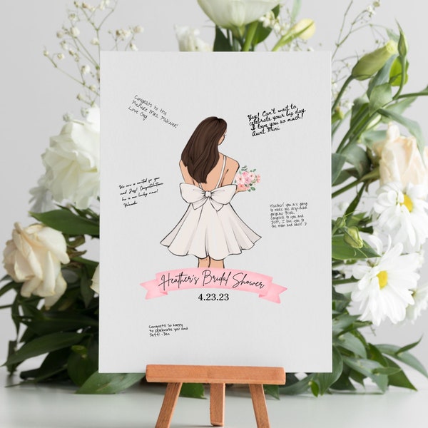 Personalized Bridal Shower Sign | Bridal Shower Welcome Sign | Bridal Shower Guestbook Alternative