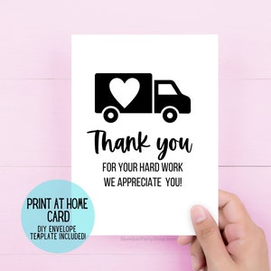Druckbare Briefträger Karte | für Briefträger | USV Dankeschön-Karte | USPS Danke | Postangestellte Karte | Mail Man Danke | Post Weihnachten
