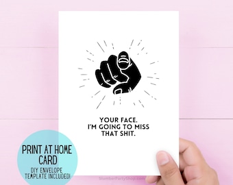 Funny Coworker Goodbye Card: Farewell Gift (Digital Download)