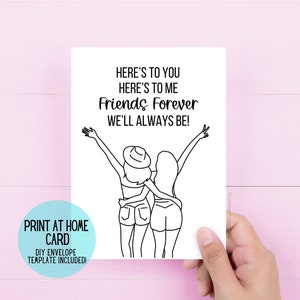 Afdrukbare beste vriend kaart | Kaart voor de verjaardag van een vriend | Bestie-kaart | Jij bent mijn persoon | Zielzusters | Print at Home-kaart