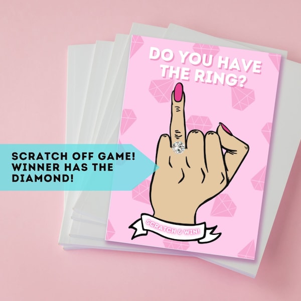 Scratch Off Ring Bachelorette Game | Bridal Shower Game | Scratch-Off Game | Bachelorette Party Game | Ring Scratch Off Game | Scratchers