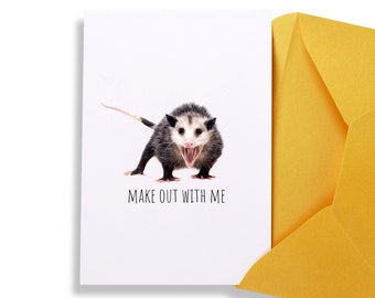 Funny Valentines card for Husband | Funny Anniversary Card | Funny Mad Opossum Card | Card for Boyfriend | Valentine's Day Sarcastic Card