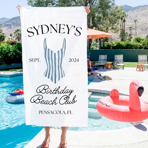 Personalized Birthday Beach Towel: Group Gift Keepsake