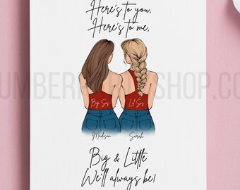 Personalized Big Little Sorority Print: Reveal Gift