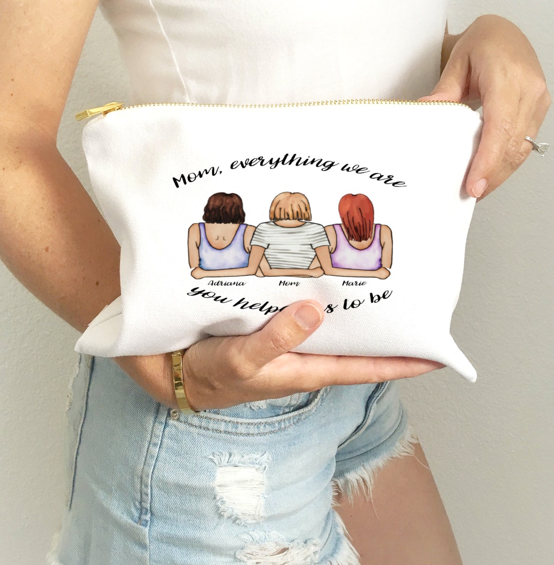 Mom Makeup Bag Mom from Daughters Custom Mom Bag Mom Etsy