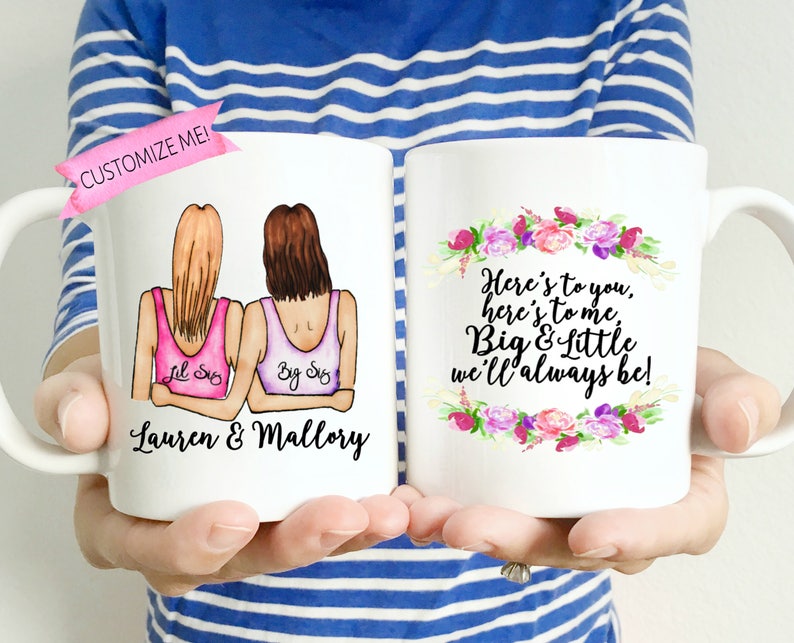 Big Little Sorority Gift Big Lil Sorority Mug Sorority Reveal Sorority Gift Little Sis gift Gift for Big Sorority Sister Gift image 1