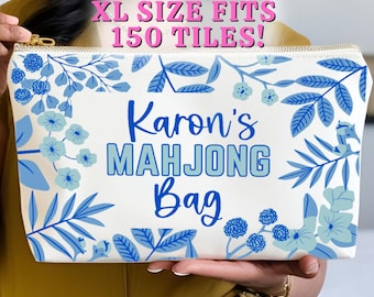 Mahjong Tiles Bag | Mahjong Pouch for Tiles | Mahjong Bag | Cute Mahj Bag | Mahjong Gift | Mahjong Tote