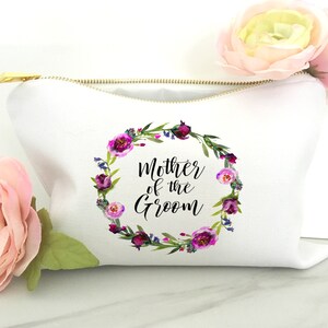 Mother of the Groom Makeup Bag Mother-of-the-Groom Gifts Bridal Makeup Bags Mother in Law Wedding Mother of the Bride Gift MOG image 3