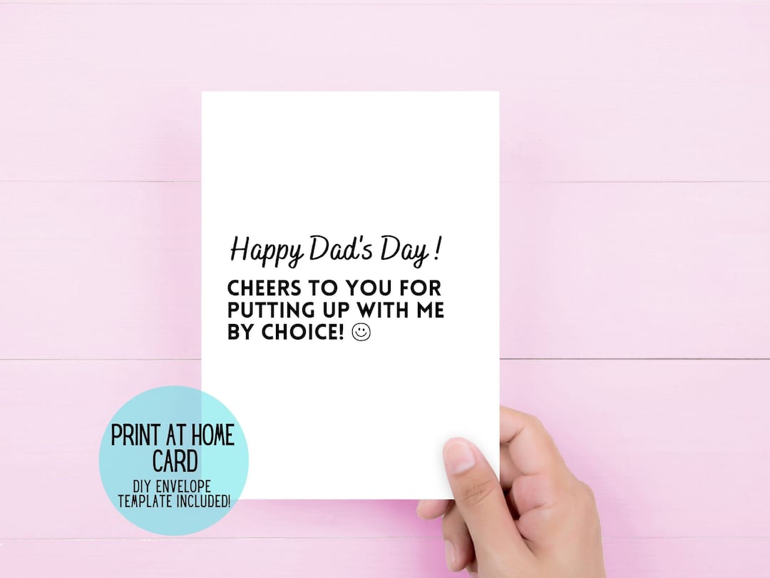 Printable Father's Day Step Dad Card | Step-dad Card | Print at Home ...