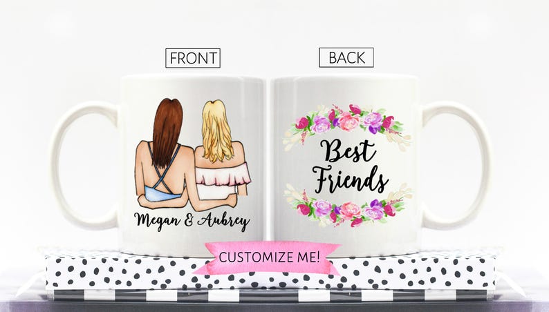 Mug personnalisé - Mug pour de meilleures amies (conception en ligne