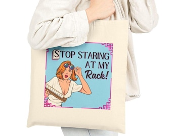 Stop staring at my Rack! Mahjong Tote - Funny Mahjong Decor, Mahj Group Host, Mahjong Gift for Women, Cute Mahj Tote