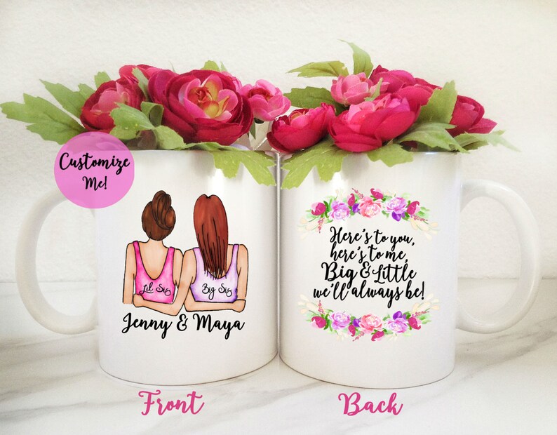 Big Little Sorority Gift Big Lil Sorority Mug Sorority Reveal Sorority Gift Little Sis gift Gift for Big Sorority Sister Gift image 2