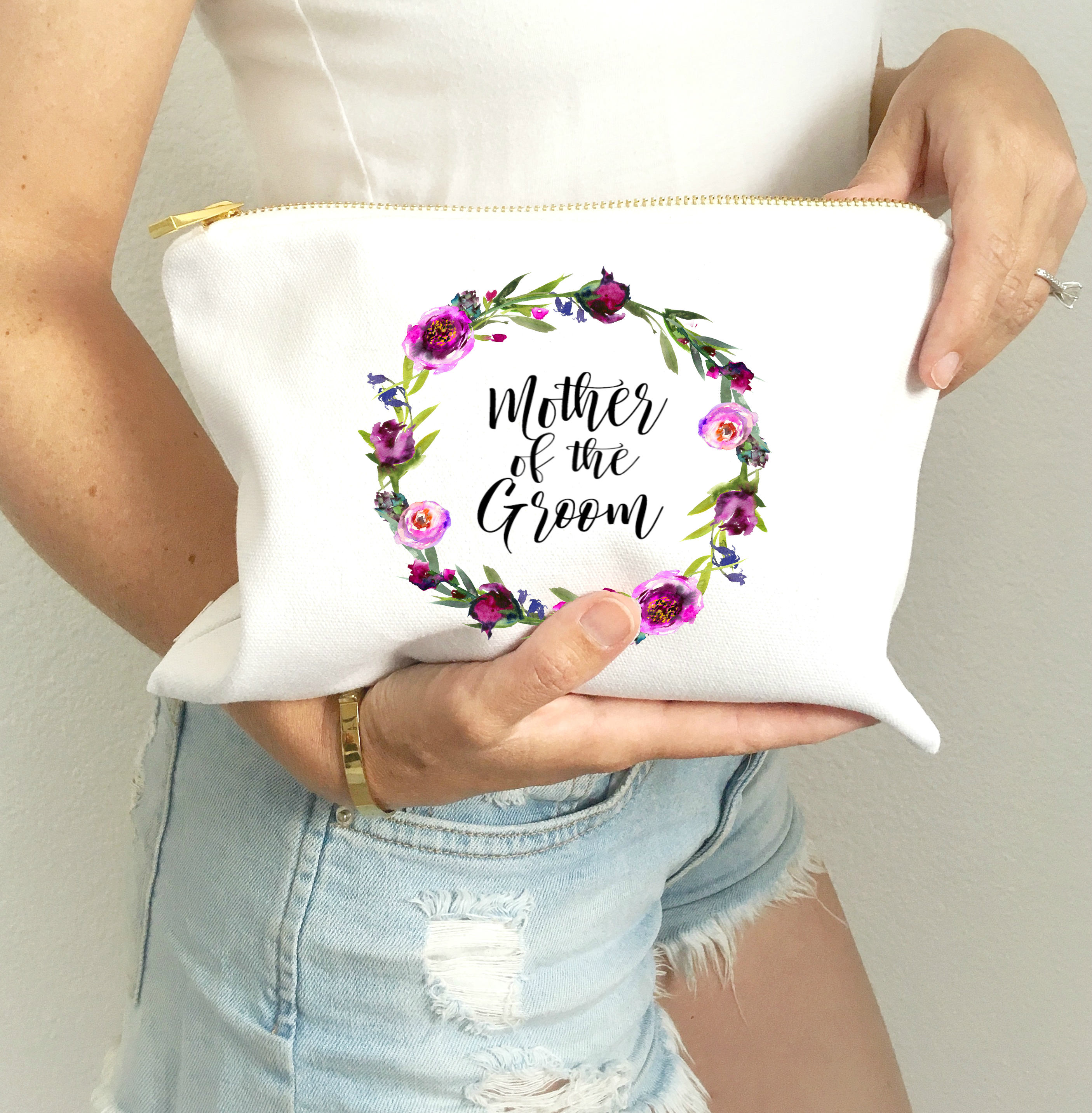 Mother of the Groom Makeup Bag | Mother-of-the-Groom Gifts | Bridal Makeup Bags | Mother in Law Wedding | Mother of the Bride Gift | MOG