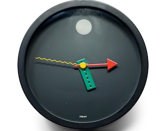 1980s Postmodern Wall Clock by Shohei Mihara for Wakita