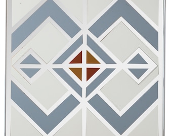1970s Vintage Op Art Painted Mirror