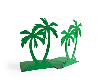 Pair of 1970s Palm Tree Bookends by Randall Schwartz for Moxie