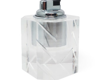 Vintage Faceted Lucite Table Lighter