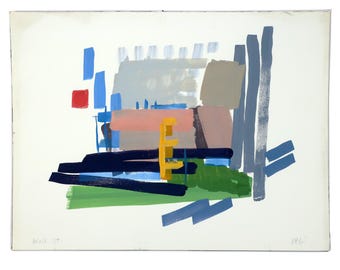 Michael Glier "Wall Street, New York, New York" Gouache on Paper (2008)