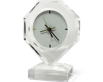 1980s Lucite Mantel Clock