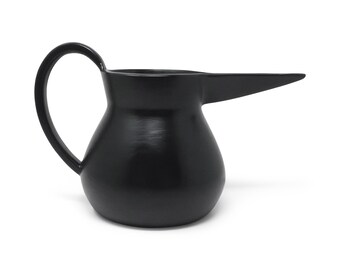 1990s Italian Bucchero Ceramic "Gubbio" Blade-Spout Jug by Gio Ponti for Neoponti/Costantino
