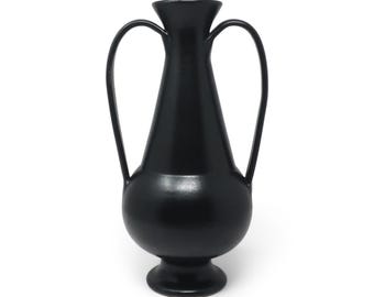 1990s Italian Bucchero Ceramic "Gubbio" Two-Handled Amphora by Gio Ponti for Neoponti/Costantino