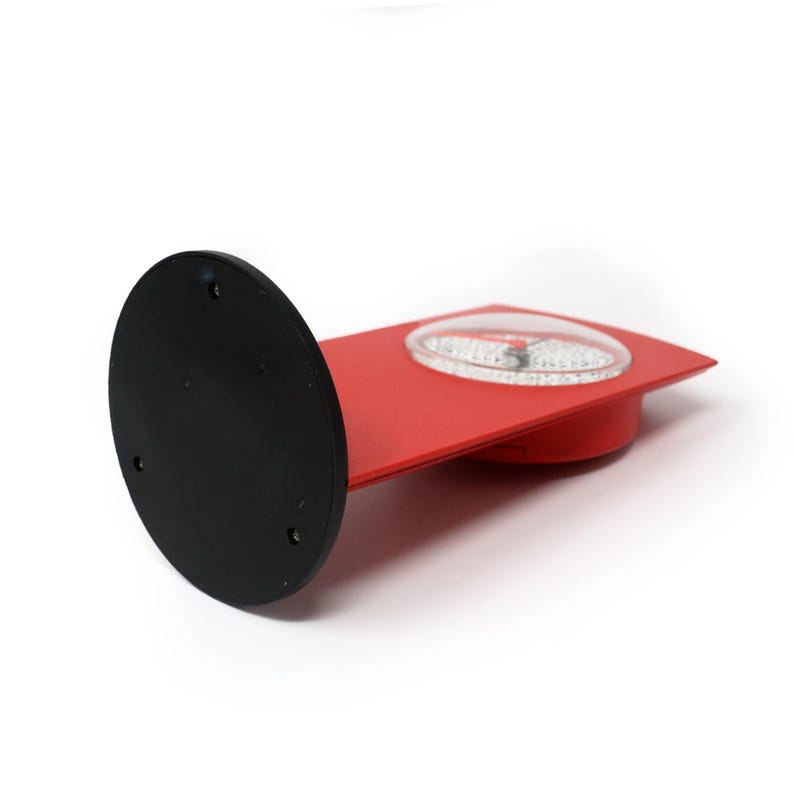 1980s Memphis Style Red Triangle Base Desk Clock - Etsy