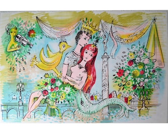 Limited Edition "Royal Lovers" Lithograph by Charles Cobelle