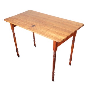 19th Century Folding Sewing Table with Yardstick Top