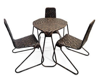 Set of Three Flo Chairs and Dining Table by Patricia Urquiola for Driade