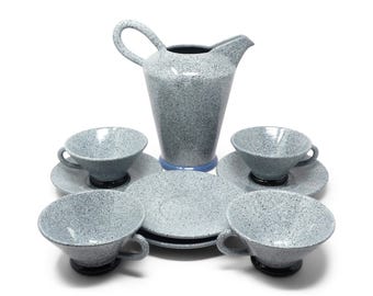 1980s Postmodern Cups, Saucers and Pitcher Set by Baldelli