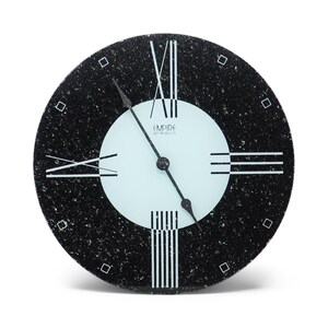 1980s Postmodern Reverse Painted Glass Wall Clock by Empire Art