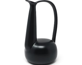1990s Italian Bucchero Ceramic "Gubbio" Swan-Neck Jug by Gio Ponti for Neoponti/Costantino