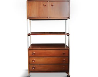 Mid Century Modern Walnut Wall Unit by Stanley